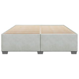 Bed Frame without Mattress Light Gray King Velvet