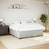 Bed Frame without Mattress Light Gray King Velvet