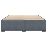 Bed Frame without Mattress Dark Gray King Velvet