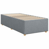 Bed Frame without Mattress Light Gray Twin Fabric