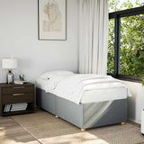 Bed Frame without Mattress Light Gray Twin Fabric