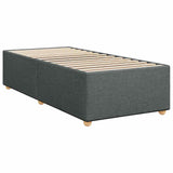 Bed Frame without Mattress Dark Gray Twin Fabric