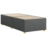 Bed Frame without Mattress Dark Gray Twin Fabric