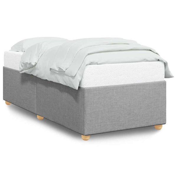 Bed Frame without Mattress Light Gray Twin XL Fabric