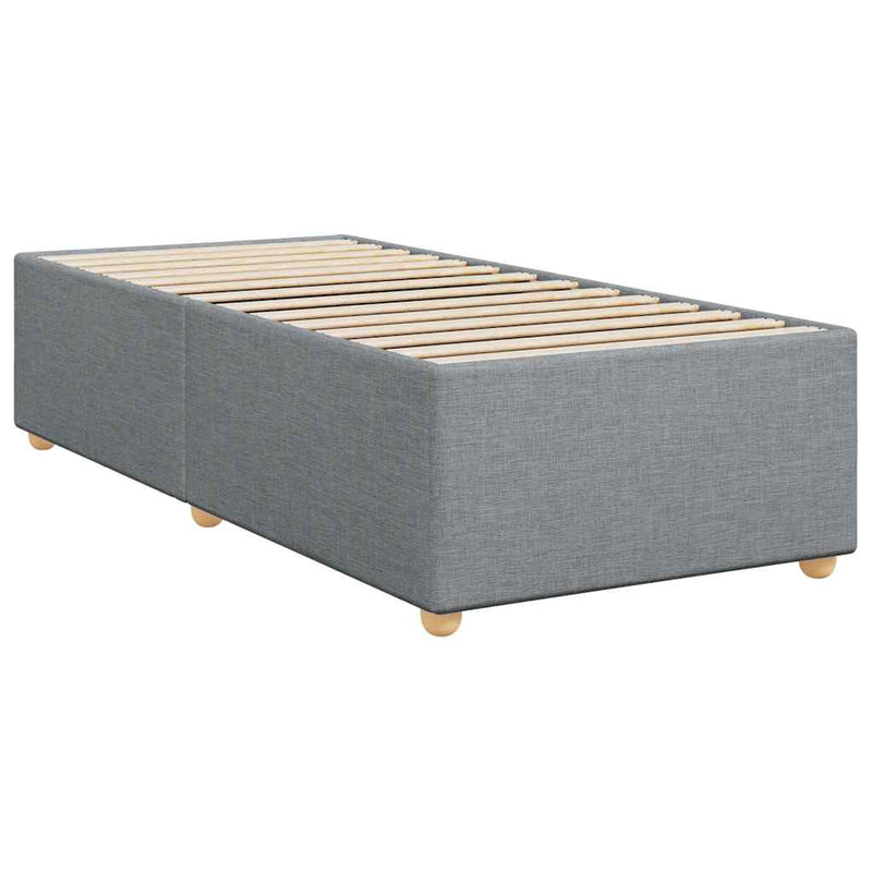 Bed Frame without Mattress Light Gray Twin XL Fabric