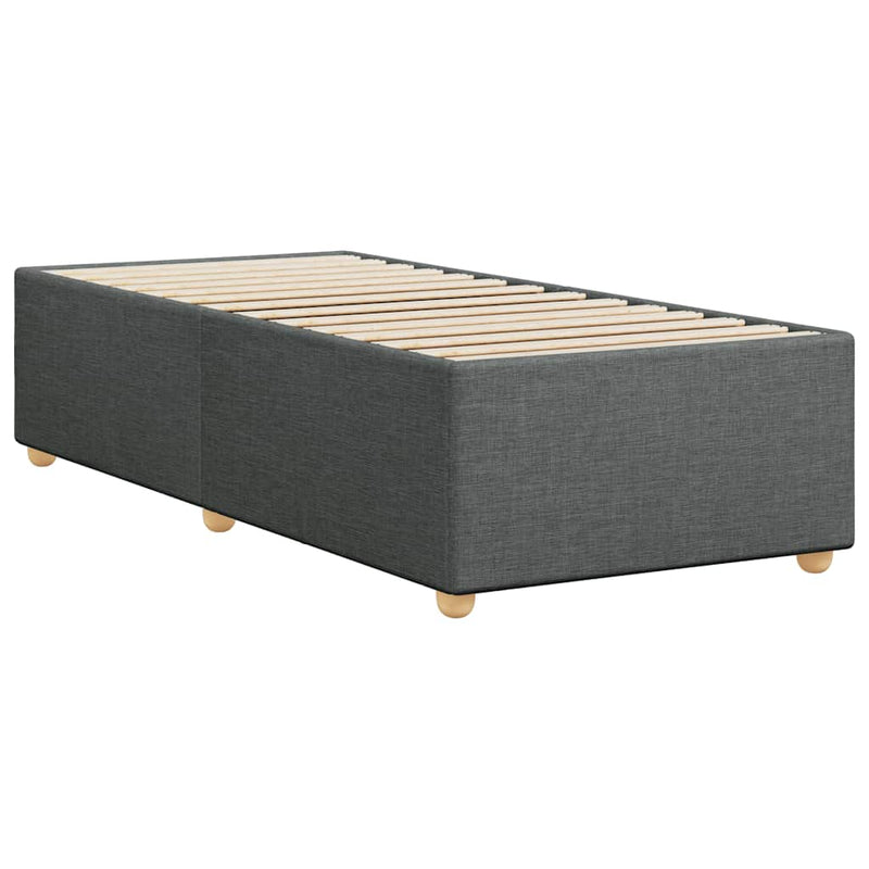 Bed Frame without Mattress Dark Gray Twin XL Fabric