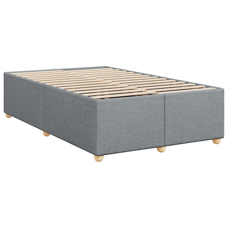 Bed Frame without Mattress Light Gray Full Fabric