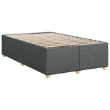 Bed Frame without Mattress Dark Gray Full Fabric