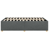 Bed Frame without Mattress Dark Gray Full Fabric