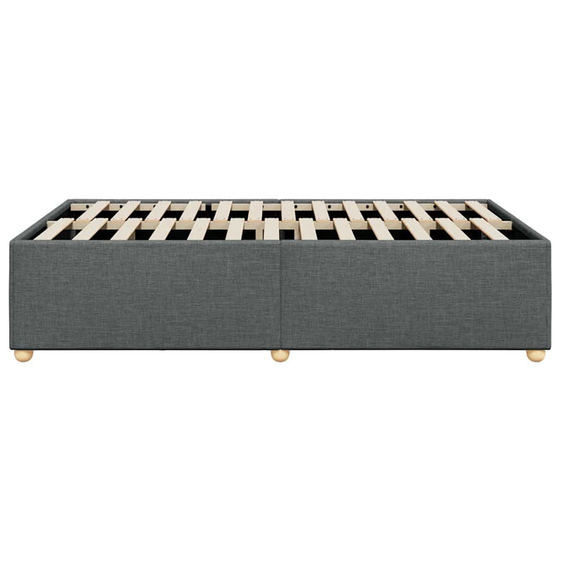 Bed Frame without Mattress Dark Gray Full Fabric