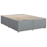 Bed Frame without Mattress Light Gray Queen Fabric