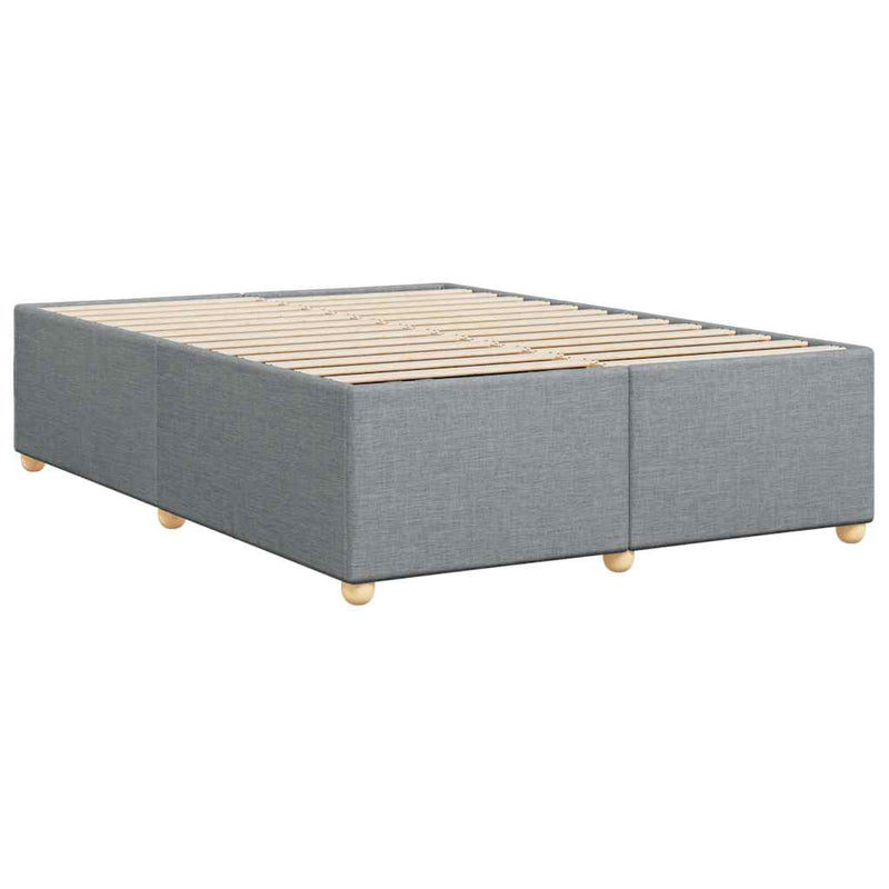 Bed Frame without Mattress Light Gray Queen Fabric