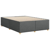 Bed Frame without Mattress Dark Gray Queen Fabric