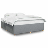 Bed Frame without Mattress Light Gray California King Fabric