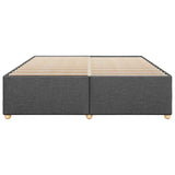 Bed Frame without Mattress Dark Gray King Fabric