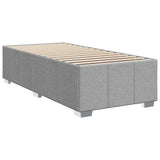 Bed Frame without Mattress Light Gray Twin Fabric