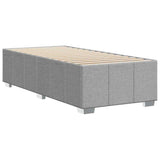 Bed Frame without Mattress Light Gray Twin Fabric