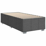 Bed Frame without Mattress Dark Gray Twin Fabric