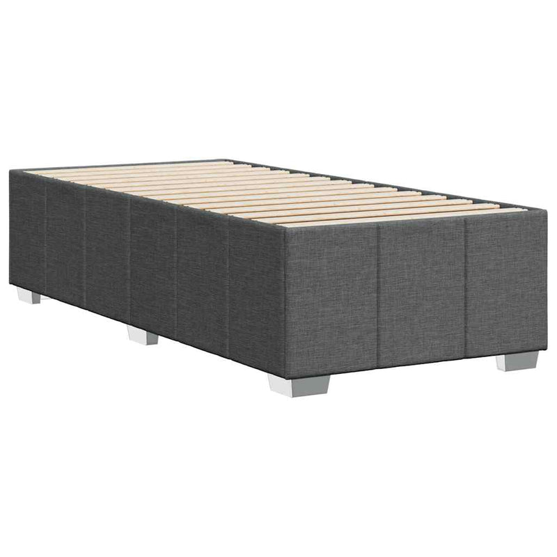 Bed Frame without Mattress Dark Gray Twin Fabric