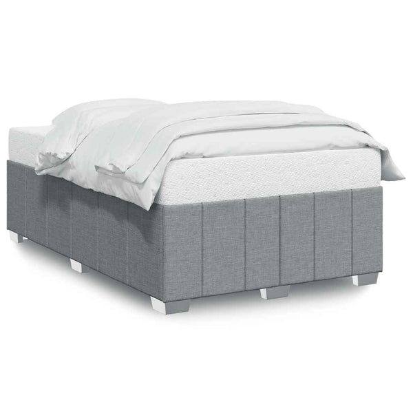 Bed Frame without Mattress Light Gray Full Fabric