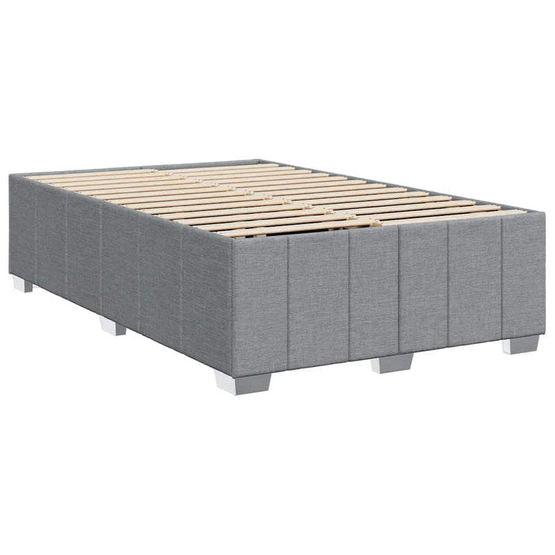 Bed Frame without Mattress Light Gray Full Fabric