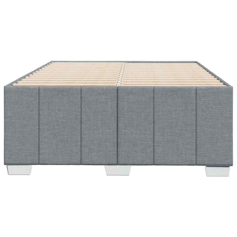 Bed Frame without Mattress Light Gray Full Fabric