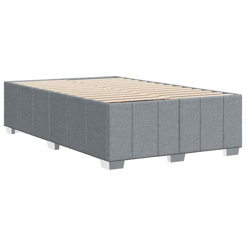 Bed Frame without Mattress Light Gray Full Fabric