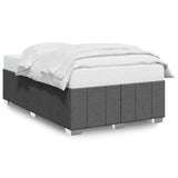 Bed Frame without Mattress Dark Gray Full Fabric