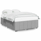 Bed Frame without Mattress Light Gray Queen Fabric