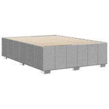 Bed Frame without Mattress Light Gray Queen Fabric