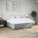 Bed Frame without Mattress Light Gray California King Fabric