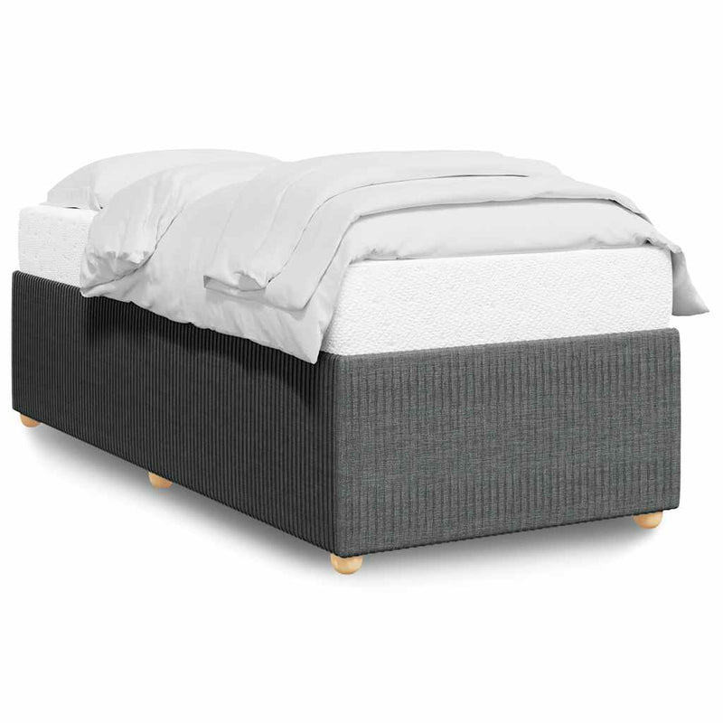 Bed Frame without Mattress Dark Gray Twin XL Fabric