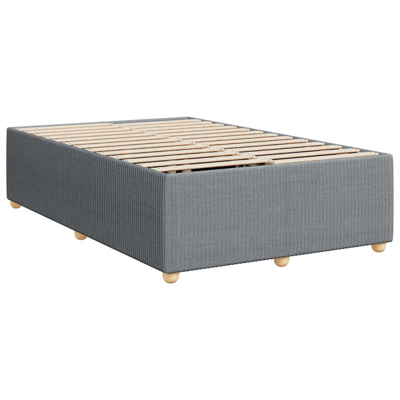 Bed Frame without Mattress Light Gray Full Fabric