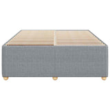 Bed Frame without Mattress Light Gray Queen Fabric