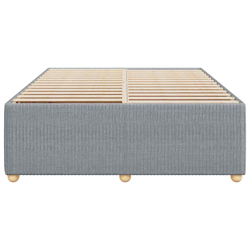 Bed Frame without Mattress Light Gray Queen Fabric