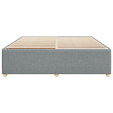 Bed Frame without Mattress Light Gray King Fabric