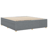 Bed Frame without Mattress Light Gray King Fabric