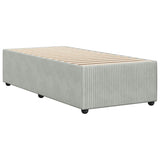 Bed Frame without Mattress Light Gray Twin XL Velvet