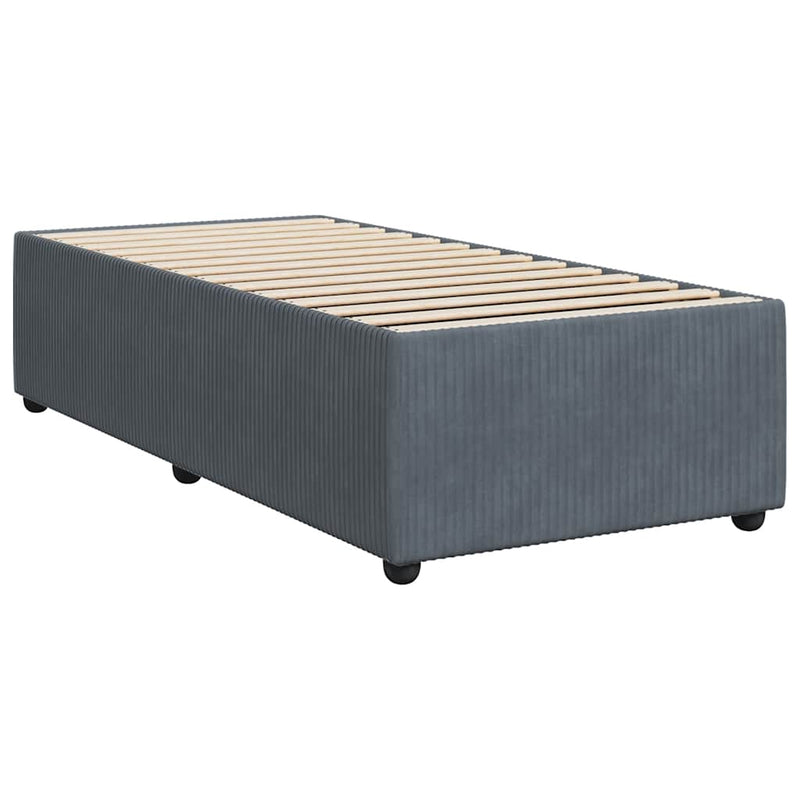 Bed Frame without Mattress Dark Gray Twin XL Velvet