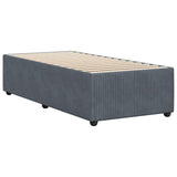 Bed Frame without Mattress Dark Gray Twin XL Velvet