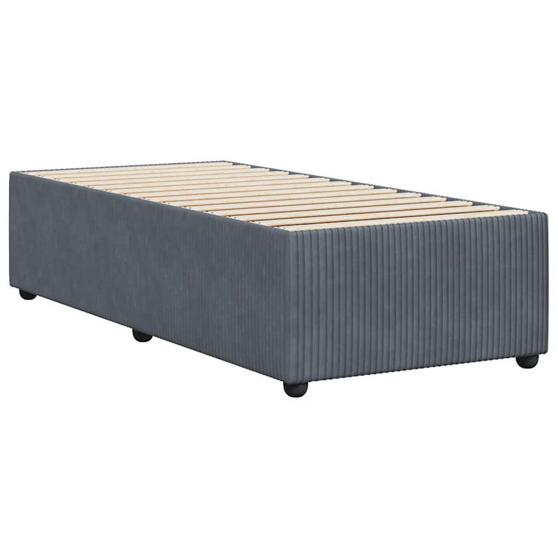 Bed Frame without Mattress Dark Gray Twin XL Velvet