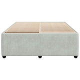 Bed Frame without Mattress Light Gray Full Velvet