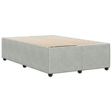 Bed Frame without Mattress Light Gray Full Velvet