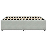 Bed Frame without Mattress Light Gray Queen Velvet