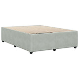 Bed Frame without Mattress Light Gray Queen Velvet