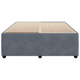 Bed Frame without Mattress Dark Gray Queen Velvet