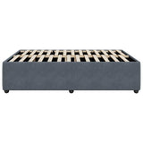 Bed Frame without Mattress Dark Gray Queen Velvet