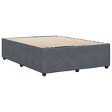 Bed Frame without Mattress Dark Gray Queen Velvet