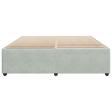 Bed Frame without Mattress Light Gray California King Velvet