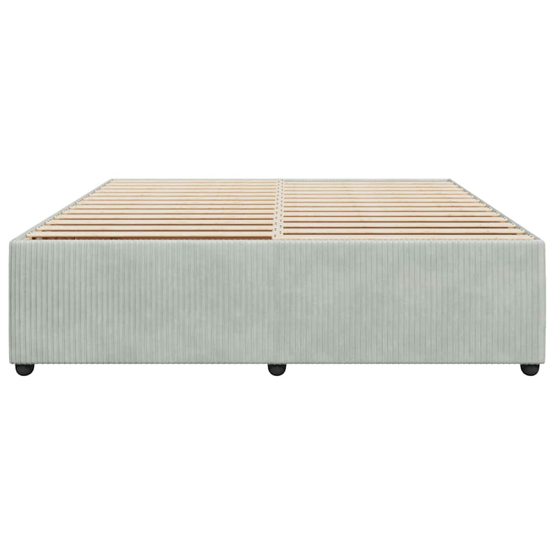 Bed Frame without Mattress Light Gray California King Velvet